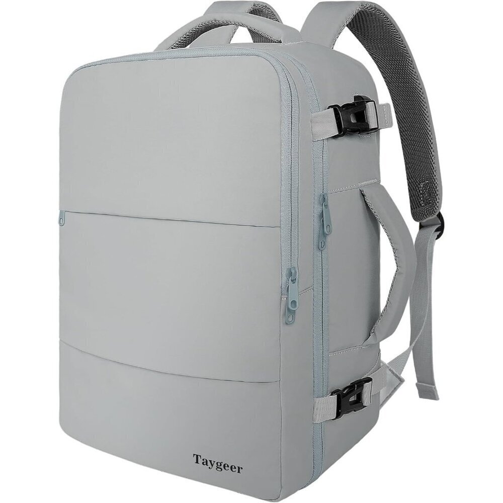Travel Elephant Gray Backpack for Women Carry On Laptop Bag USB Port TSA Pouch